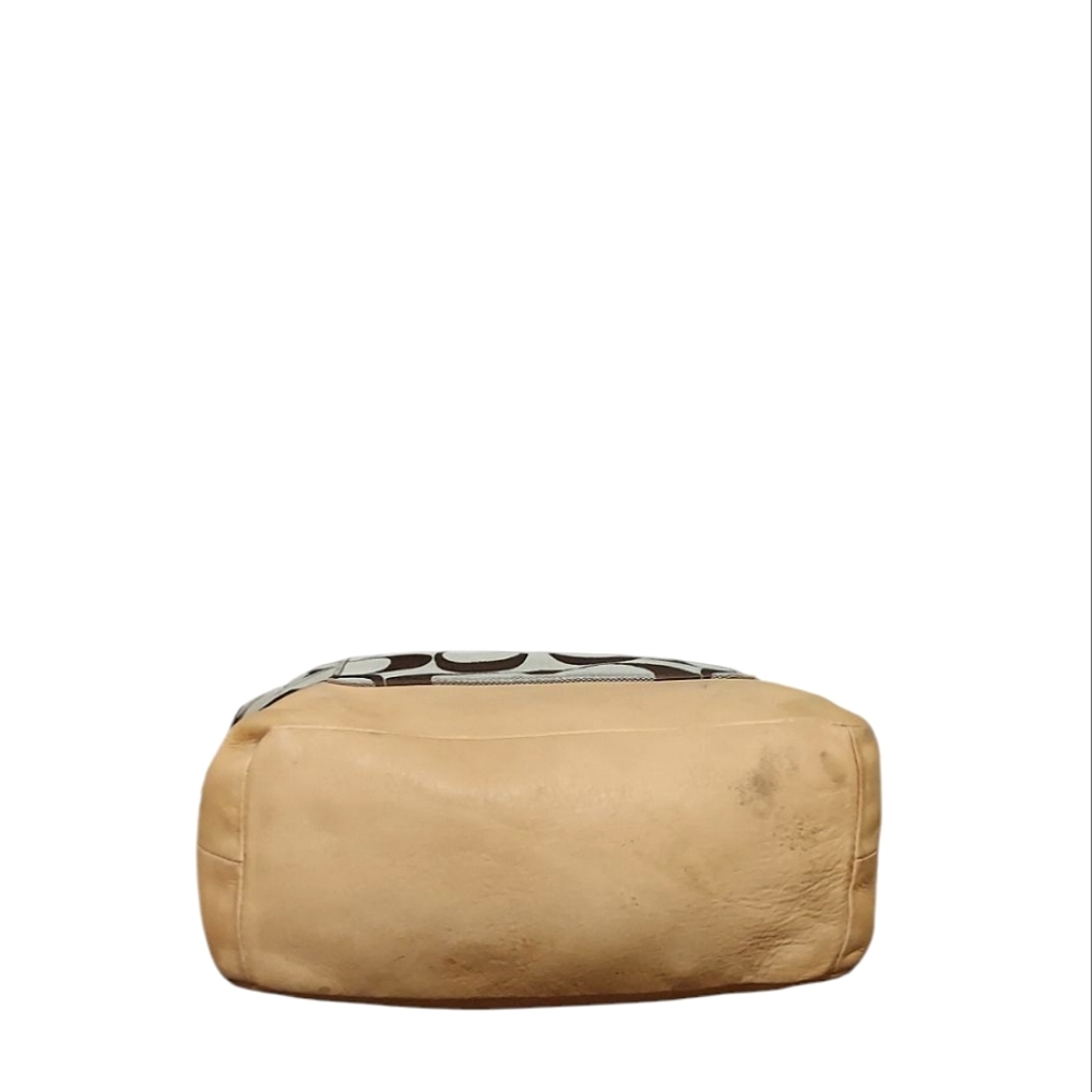 Coach Hamptons Weekend Jacquard & Leather Signature Shoulder Bag EUC - Picture 10 of 12